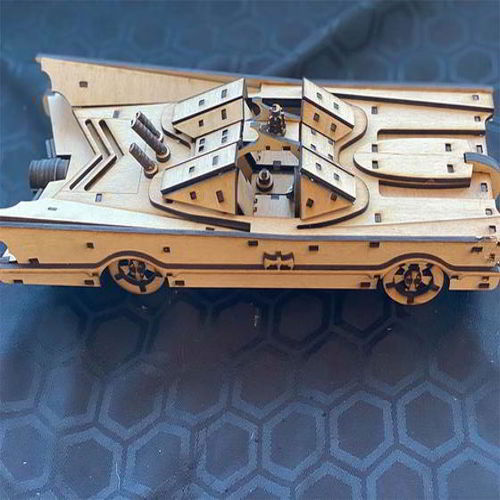 طرح مدل ماشین اسباب‌بازی سه بعدی پازلی با برش لیزری بت‌موبیل - laser cut batmobile car 3d puzzle toy car model ve - برای دستگاه CNC چوب و لیزر (سی ان سی)