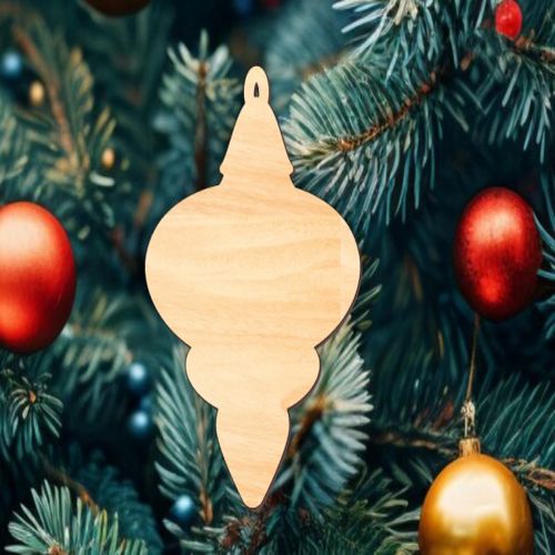 طرح برش لیزری شكل حباب برای تزئینات کریسمس - laser cut bauble shape cutout for christmas decorations ve - برای دستگاه CNC چوب و لیزر (سی ان سی)