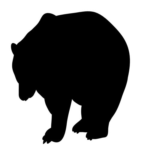 طرح برش لیزری خرس شبح - laser cut bear silhouette ve - برای دستگاه CNC چوب و لیزر (سی ان سی)