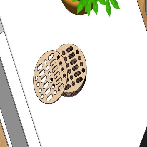 طرح زیرلیوانی‌های طرح‌دار زیبا با برش لیزری () - laser cut beautiful design coasters - برای دستگاه CNC چوب و لیزر (سی ان سی)
