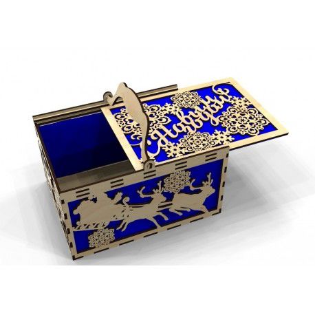 طرح قالب جعبه زیبا حوا برش لیزری - laser cut beautiful eve box template ve - برای دستگاه CNC چوب و لیزر (سی ان سی)