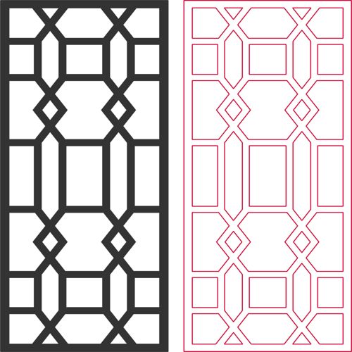 طرح پارتیشن اتاق نشیمن زیبا برش لیزری الگو - laser cut beautiful living room partition pattern - برای دستگاه CNC چوب و لیزر (سی ان سی)