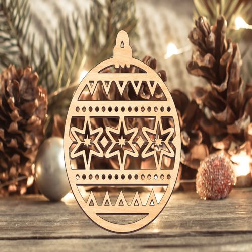 طرح برش لیزری دانه‌های برف زیبا باب تزئینات کریسمس زیورآلات - laser cut beautiful snowflakes bauble christmas decorations ornament ve - برای دستگاه CNC چوب و لیزر (سی ان سی)