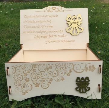 طرح جعبه هدیه چوبی زیبا با برش لیزری - laser cut beautiful wooden gift box ve - برای دستگاه CNC چوب و لیزر (سی ان سی)