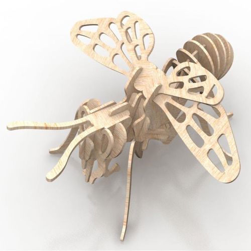 طرح برش لیزری زنبور حشره سه بعدی پازل پازل - laser cut bee insect 3d puzzle - برای دستگاه CNC چوب و لیزر (سی ان سی)
