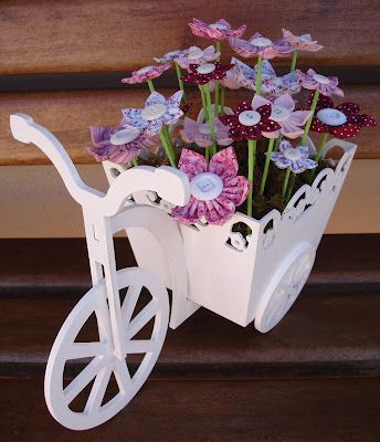طرح دوچرخه برش خورده با جعبه گل میلی متری پازل سه بعدی - laser cut bicycle with flower box 3mm 3d puzzle ve - برای دستگاه CNC چوب و لیزر (سی ان سی)