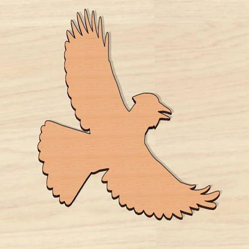 طرح برش لیزری پرنده در حال پرواز چوب - laser cut bird flying wood cutout - برای دستگاه CNC چوب و لیزر (سی ان سی)