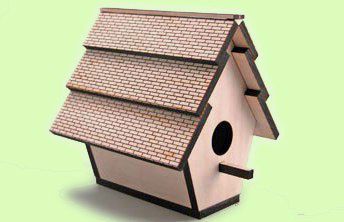 طرح برش لیزری خانه پرنده - laser cut bird house ve - برای دستگاه CNC چوب و لیزر (سی ان سی)