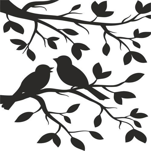 طرح برش لیزری پرندگان شابلون شابلون - laser cut birds stencil ve - برای دستگاه CNC چوب و لیزر (سی ان سی)