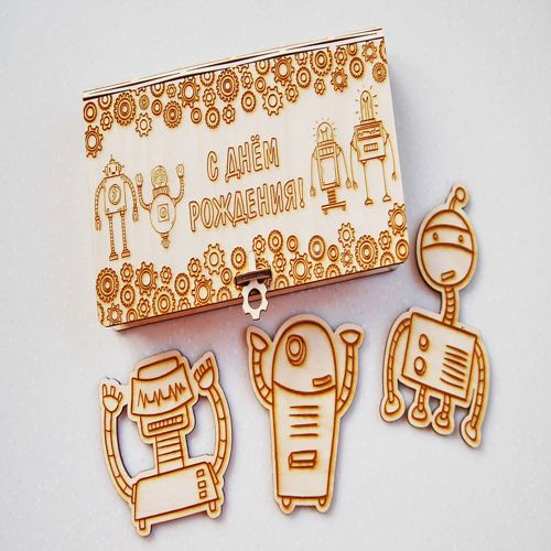 طرح جعبه تولد چوبی برش لیزری - laser cut birthday wooden box ve - برای دستگاه CNC چوب و لیزر (سی ان سی)
