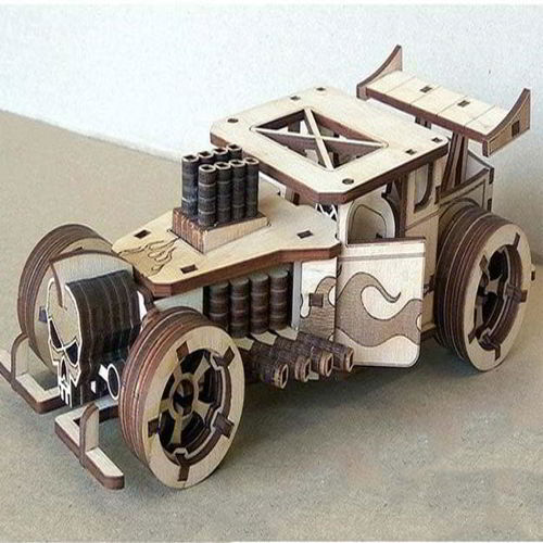 طرح مدل پازل سه بعدی برش لیزری استخوان‌ها و تکان دهنده ماشین اسباب‌بازی ماشین - laser cut bones shaker 3d puzzle model toy car ve - برای دستگاه CNC چوب و لیزر (سی ان سی)