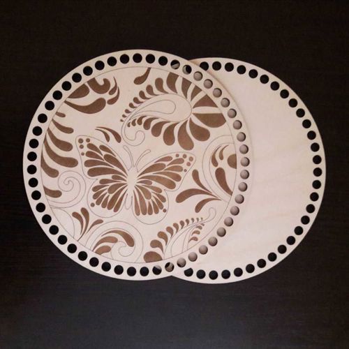 طرح برش لیزری کف برای بافتنی پروانه طرح - laser cut bottoms for knitting butterfly layout ve - برای دستگاه CNC چوب و لیزر (سی ان سی)