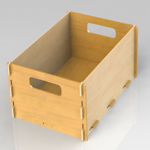 طرح جعبه برش لیزری میلی متری - laser cut box 4mm - برای دستگاه CNC چوب و لیزر (سی ان سی)