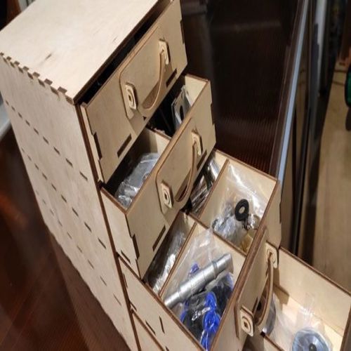 طرح جعبه‌های برش لیزری کابینت با کشو کشو - laser cut boxes cabinet with drawer - برای دستگاه CNC چوب و لیزر (سی ان سی)