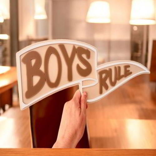 طرح برش لیزری پسران حکومت علامت - laser cut boys rule sign ve - برای دستگاه CNC چوب و لیزر (سی ان سی)