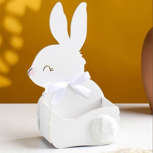 طرح جعبه گل خرگوش برش لیزری کاشت - laser cut bunny flower box planter - برای دستگاه CNC چوب و لیزر (سی ان سی)
