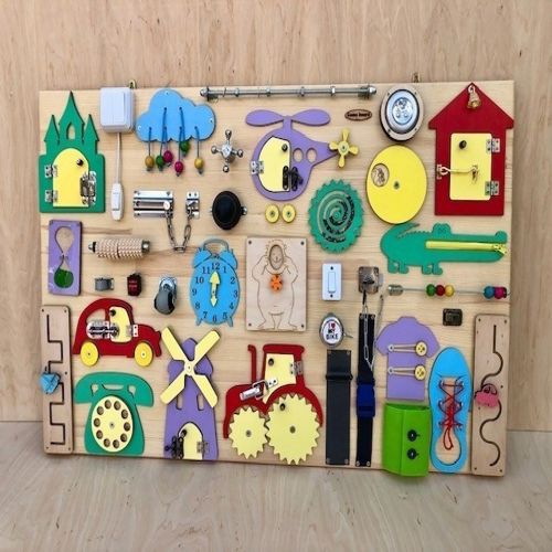 طرح تخته مشغول برش لیزری برای بچه‌ها تخته فعالیت کودکان - laser cut busy board for kids activity board toddlers ve - برای دستگاه CNC چوب و لیزر (سی ان سی)