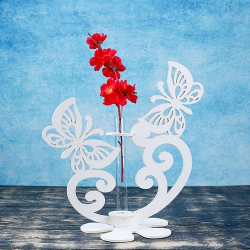طرح پروانه‌های برش لیزری فلاسک کاشتگر - laser cut butterflies flask planter ve - برای دستگاه CNC چوب و لیزر (سی ان سی)