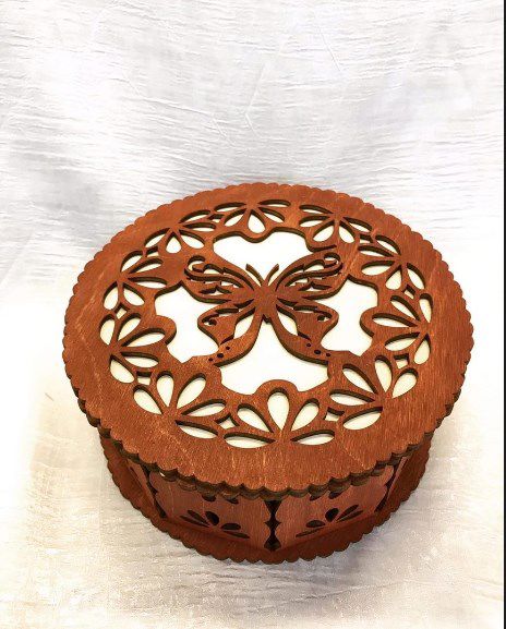 طرح جعبه پروانه برش لیزری دانلود - laser cut butterfly box download ve - برای دستگاه CNC چوب و لیزر (سی ان سی)