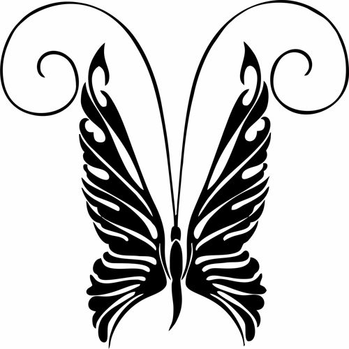 طرح خالکوبی پروانه برش لیزری - laser cut butterfly tattoo design - برای دستگاه CNC چوب و لیزر (سی ان سی)