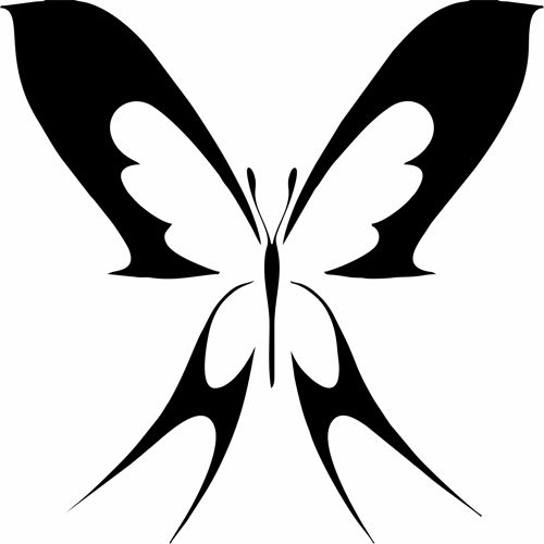 طرح خالکوبی پروانه برش لیزری طرح - laser cut butterfly tattoo - برای دستگاه CNC چوب و لیزر (سی ان سی)