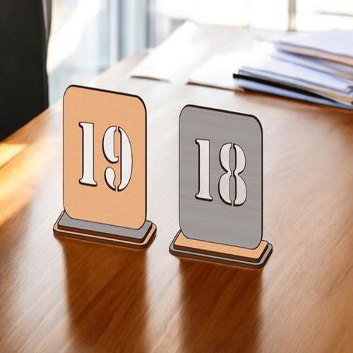 طرح برش لیزری کافه شماره میز - laser cut cafe table number - برای دستگاه CNC چوب و لیزر (سی ان سی)