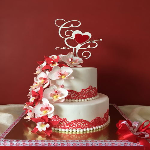طرح برش لیزری کیک پوشش - laser cut cake topper ve - برای دستگاه CNC چوب و لیزر (سی ان سی)
