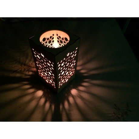 طرح قالب چراغ شب برش لیزری شمعدان - laser cut candle holder nightlight template ve - برای دستگاه CNC چوب و لیزر (سی ان سی)