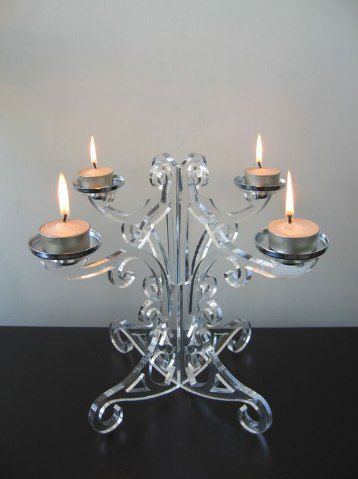 طرح جاشمعی برش لیزری پایه - laser cut candle holder stand ve - برای دستگاه CNC چوب و لیزر (سی ان سی)