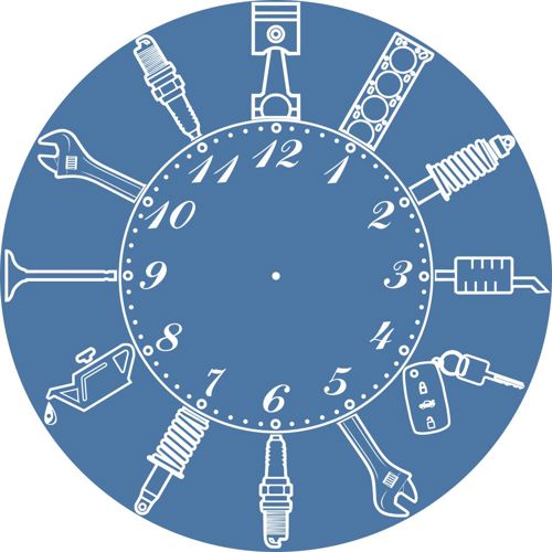 طرح ساعت دیواری برش لیزری ماشین، سرویس، تعمیرگاه، تعمیرگاه، مالک گاراژ، - laser cut car service workshop repair garage owner wall clock ve - برای دستگاه CNC چوب و لیزر (سی ان سی)