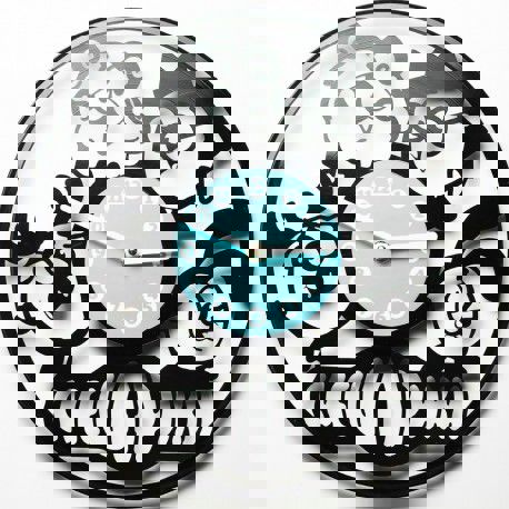 طرح قاب ساعت کارتونی برش لیزری - laser cut cartoon frame clock ve - برای دستگاه CNC چوب و لیزر (سی ان سی)