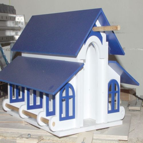 طرح برش لیزری خانه ایوان پوشش - laser cut casa aves house - برای دستگاه CNC چوب و لیزر (سی ان سی)