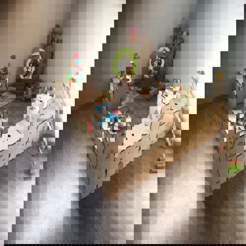 طرح برش لیزری قلعه اسباب‌بازی جعبه نگهداری - laser cut castle toy storage box ve - برای دستگاه CNC چوب و لیزر (سی ان سی)