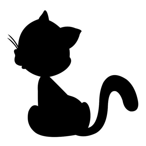 طرح برش لیزری گربه سفارشی‌سازی برچسب سیلوئت - laser cut cat customize tag silhouette ve - برای دستگاه CNC چوب و لیزر (سی ان سی)