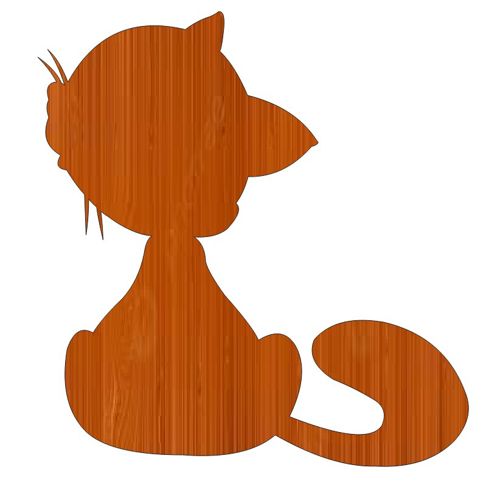 طرح برش لیزری گربه طراحی ناتمام - laser cut cat unfinished design ve - برای دستگاه CNC چوب و لیزر (سی ان سی)