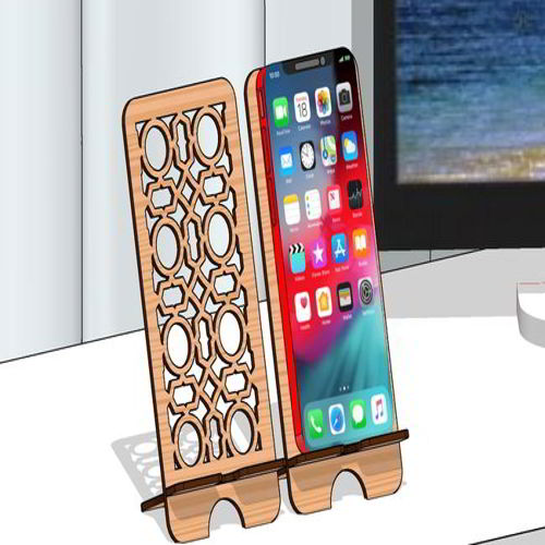 طرح برش لیزری گوشی همراه پایه - laser cut cell phone stand ve - برای دستگاه CNC چوب و لیزر (سی ان سی)