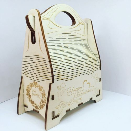 طرح جعبه هدیه بطری نوشابه برش لیزری چوبی کیسه نوشابه - laser cut champagne gift box wooden champagne wine bag ve - برای دستگاه CNC چوب و لیزر (سی ان سی)