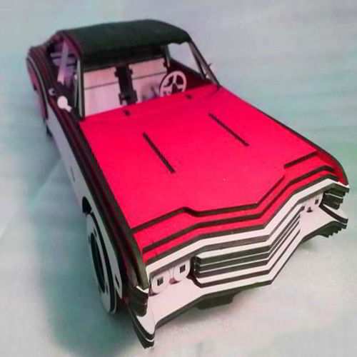 طرح مدل مکانیکی سه بعدی ماشین شورلت ایمپالا با برش لیزری و چوب - laser cut chevrolet impala car wood 3d puzzle mechanical model ve - برای دستگاه CNC چوب و لیزر (سی ان سی)