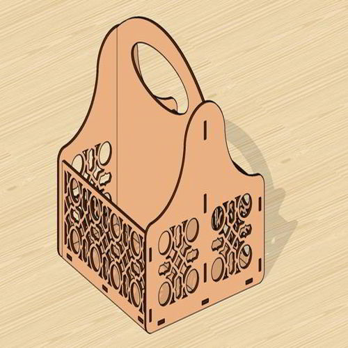 طرح برش لیزری شکلات و سبد گل - laser cut chocolate and flower basket ve - برای دستگاه CNC چوب و لیزر (سی ان سی)