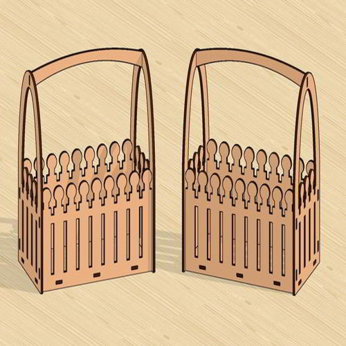 طرح برش لیزری شکلات میوه و سبد گل - laser cut chocolate fruit and flower basket ve - برای دستگاه CNC چوب و لیزر (سی ان سی)