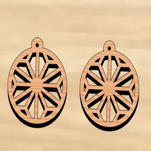 طرح گوشواره‌های آویز کریسمس برش لیزری چوب - laser cut christmas dangle earrings wood - برای دستگاه CNC چوب و لیزر (سی ان سی)