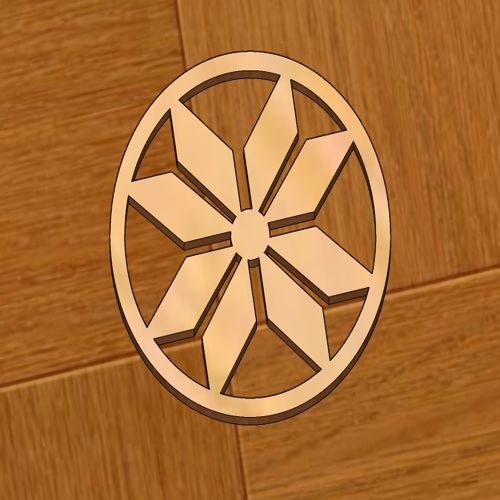 طرح برش لیزری زیرلیوانی دایره‌ای تزئینات - laser cut circle coaster ornament - برای دستگاه CNC چوب و لیزر (سی ان سی)