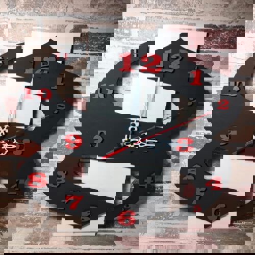 طرح ساعت برش لیزری شکل - laser cut clock 8 shaped ve - برای دستگاه CNC چوب و لیزر (سی ان سی)