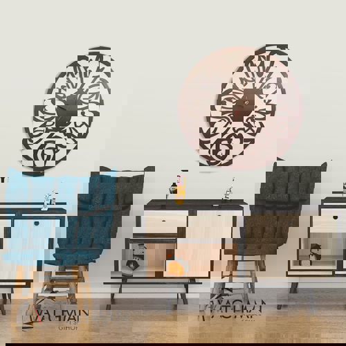 طرح ساعت برش لیزری تخته الیاف - laser cut clock plywood - برای دستگاه CNC چوب و لیزر (سی ان سی)