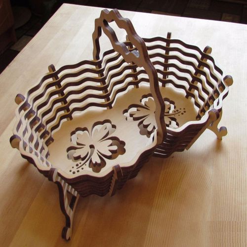 طرح وکتور سبد آبنبات برش لیزر cnc - laser cut cnc candy basket vector plan ve - برای دستگاه CNC چوب و لیزر (سی ان سی)