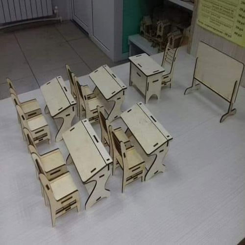 طرح برش لیزری cnc عروسک خانه کلاس مبلمان - laser cut cnc dolls house class furniture ve - برای دستگاه CNC چوب و لیزر (سی ان سی)
