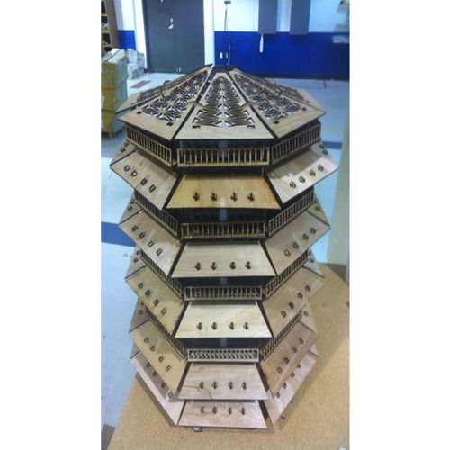 طرح فایل‌های برش لیزر cnc لامپ پاگودا طراحی - laser cut cnc files lamp pagoda drawing - برای دستگاه CNC چوب و لیزر (سی ان سی)