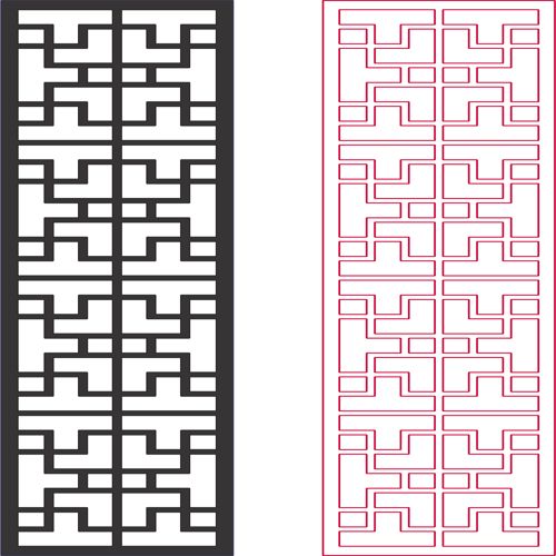 طرح برش لیزری cnc برای دیوار الگو - laser cut cnc for wall pattern - برای دستگاه CNC چوب و لیزر (سی ان سی)