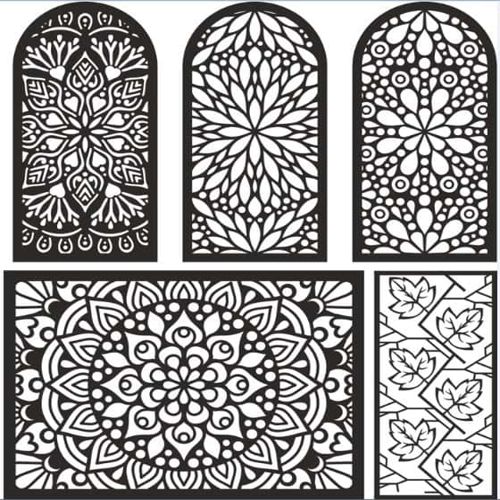 طرح الگوهای برش لیزری cnc چوب دانلود - lasercut cnc patterns wood download ve - برای دستگاه CNC چوب و لیزر (سی ان سی)