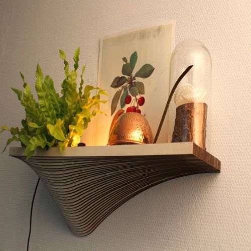 طرح پروژه برش لیزر cnc قفسه دیواری لامپ - laser cut cnc project wall rack lamp ve - برای دستگاه CNC چوب و لیزر (سی ان سی)
